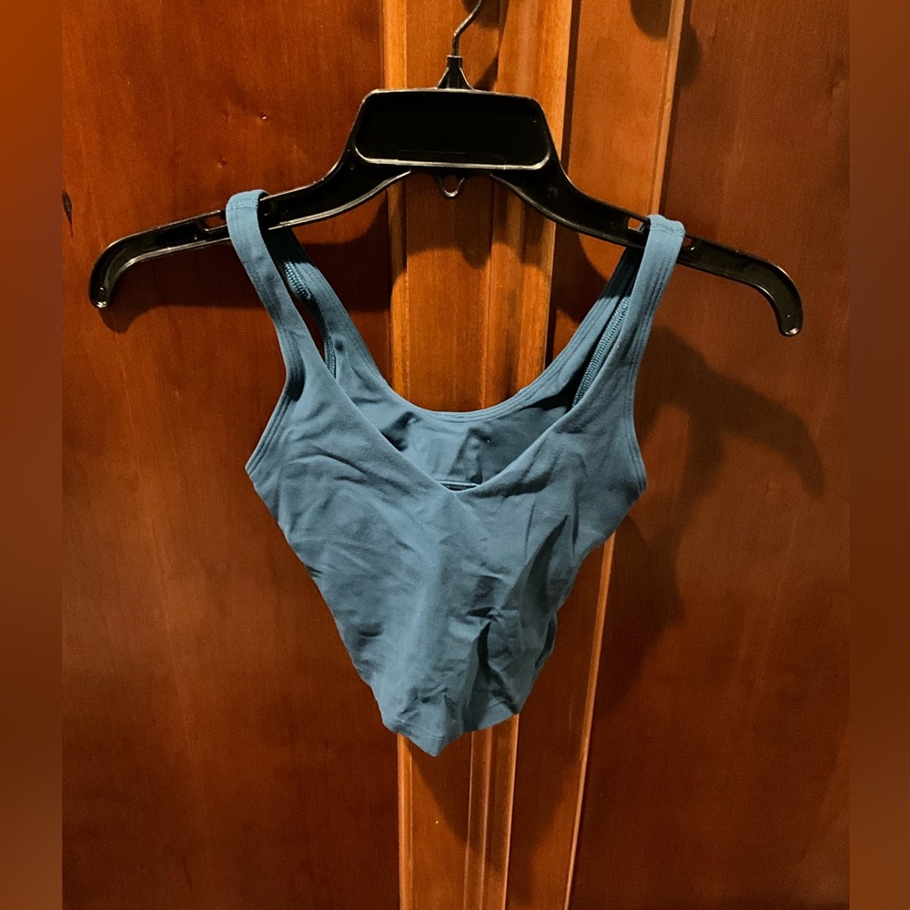 Lululemon Blue Crop Tank Top Size 0